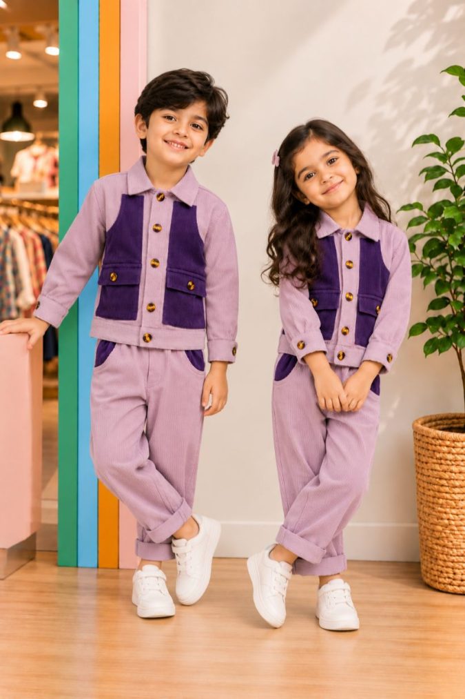 Royal Lilac Corduroy Set